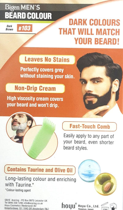 Bigen Speedy Mens Beard Colour Dark Brown B 103
