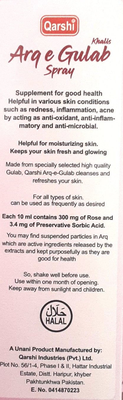 Qarshi Arq e Gulab Spray 120ml