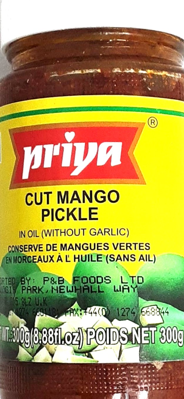 Priya Pickle Cut Mango In Oil Without Garlic 300g