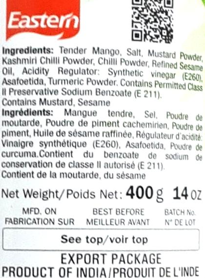 Eastern Pickle Tender Mango 400g