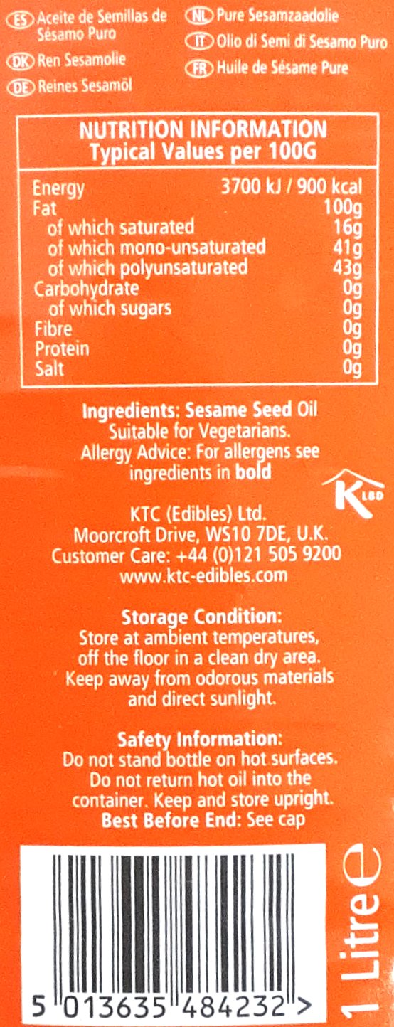 KTC Oil Gingelly Sesame 100% Pure 1ltr