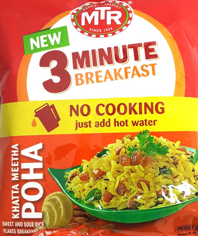 MTR 3 Minute Breakfast Khatta Meetha Poha 160g