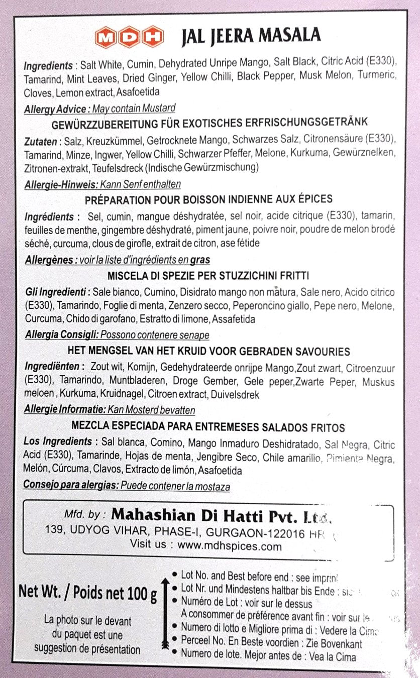 MDH Jal Jeera Masala 100g