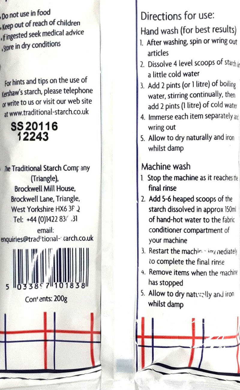 Kershaws  Traditional Laundry Starch 200g