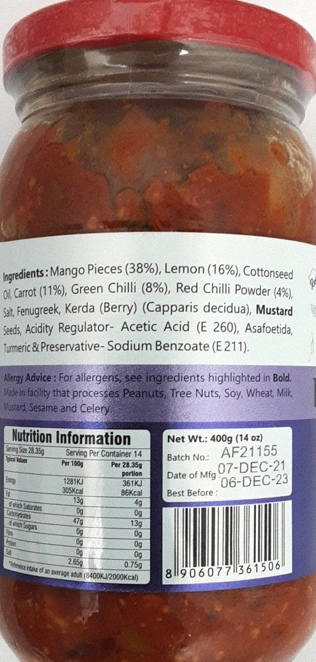 Jaimin Pickle Mixed 400g