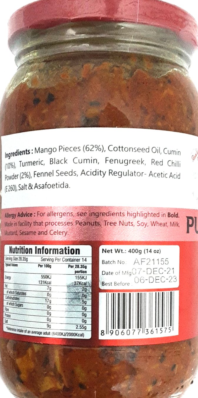 Jaimin Pickle Punjabi Mango 400g - ExoticEstore