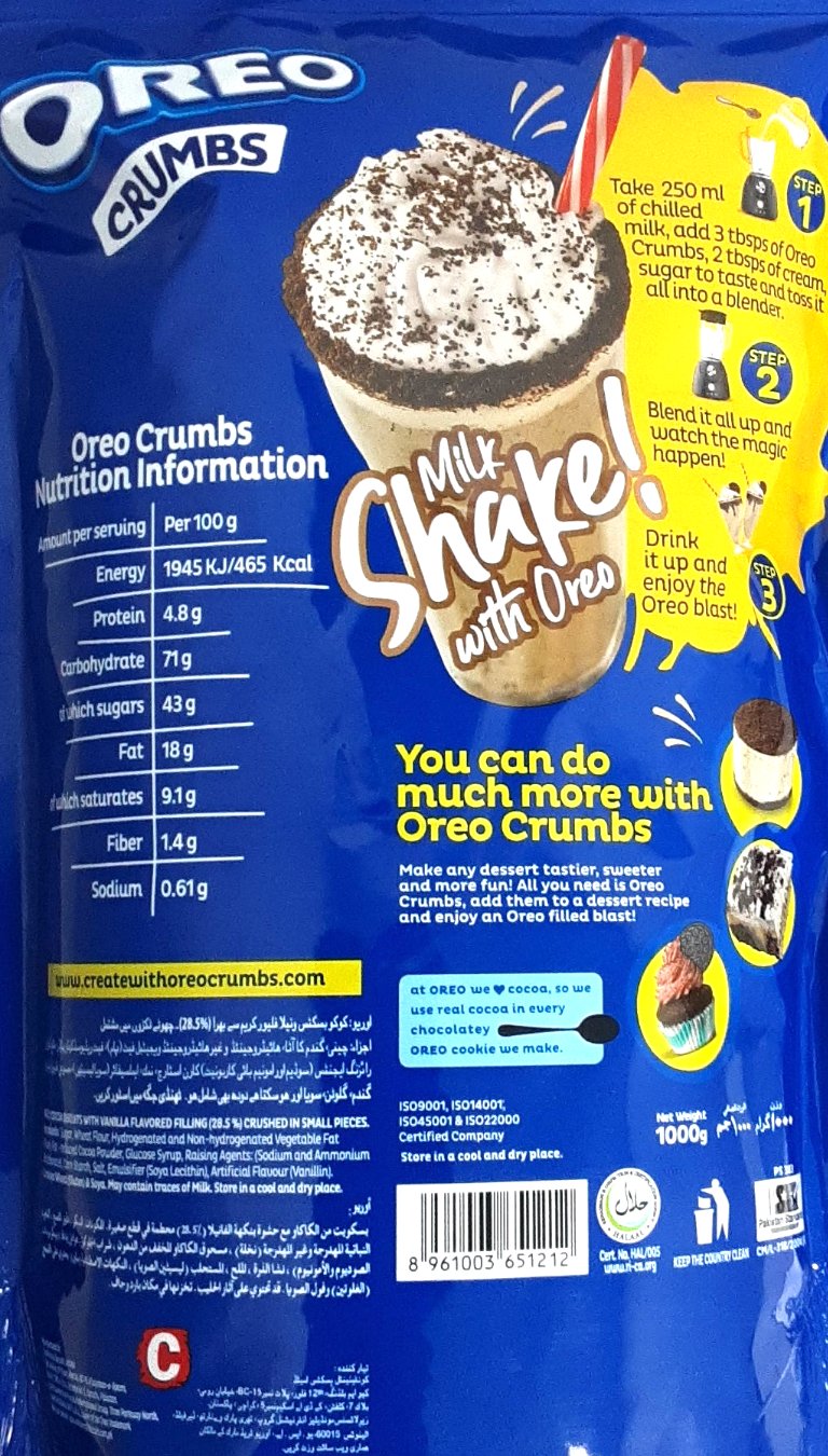 LU Oreo Crumbs 1kg