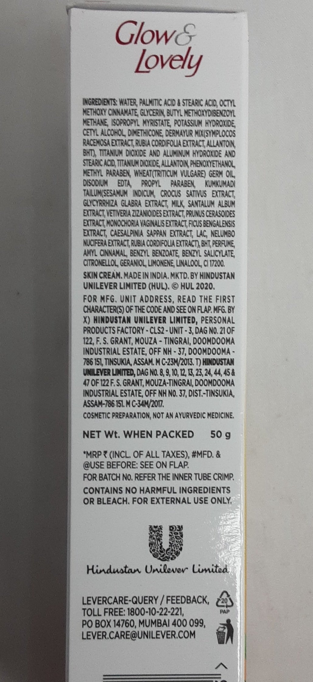 Fair & Lovely Ayurvedic Care 50g