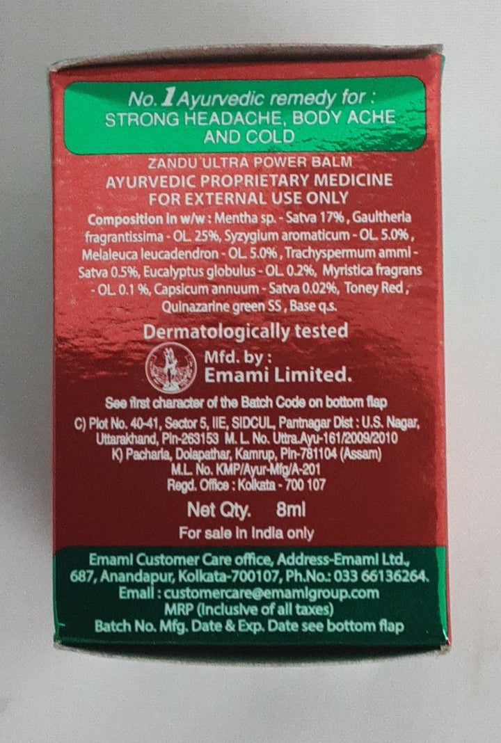 Zandu Ultra Power Balm 8ml