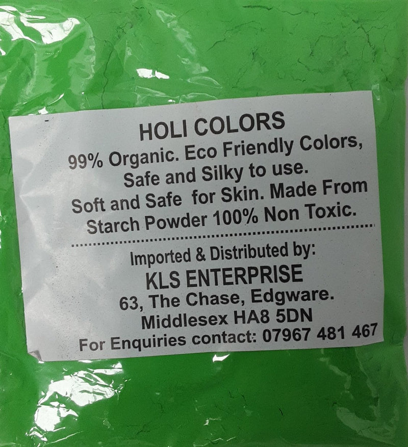 Holi Colours Organic Non Toxic & Eco Friendly 100g Green