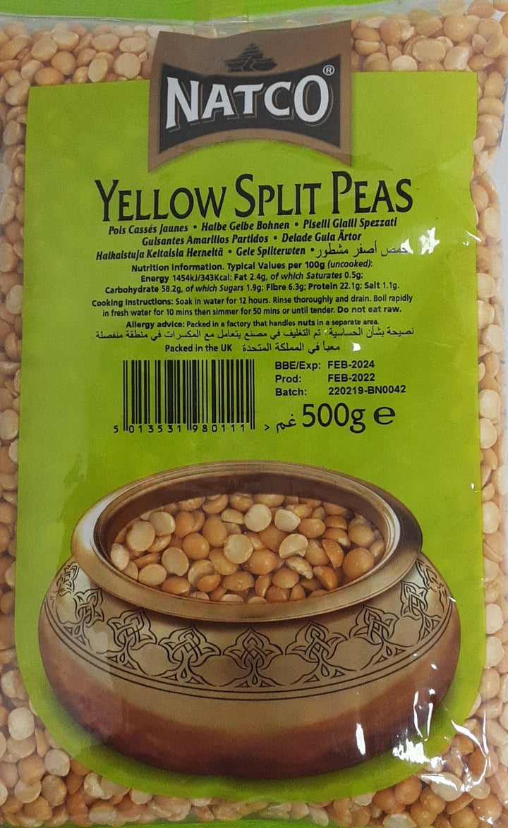 Natco Yellow Split Peas 500g