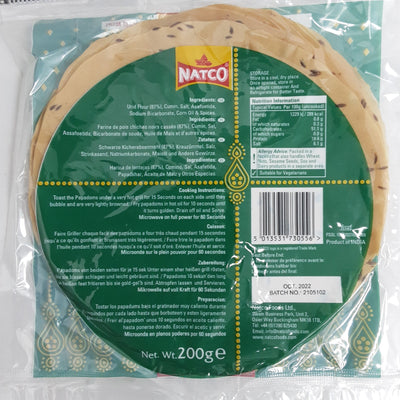 Natco Pappadums Jeera 200g