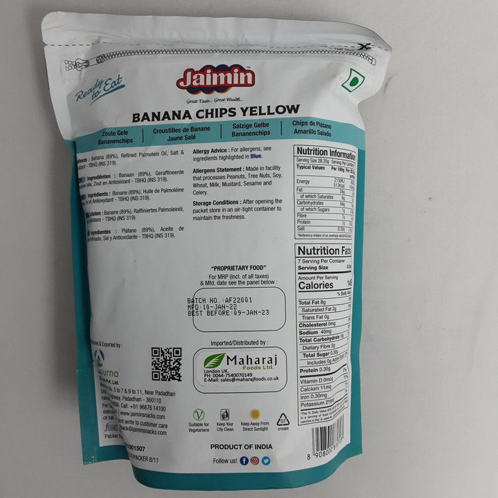 Jaimin Banana Chips Yellow 200g