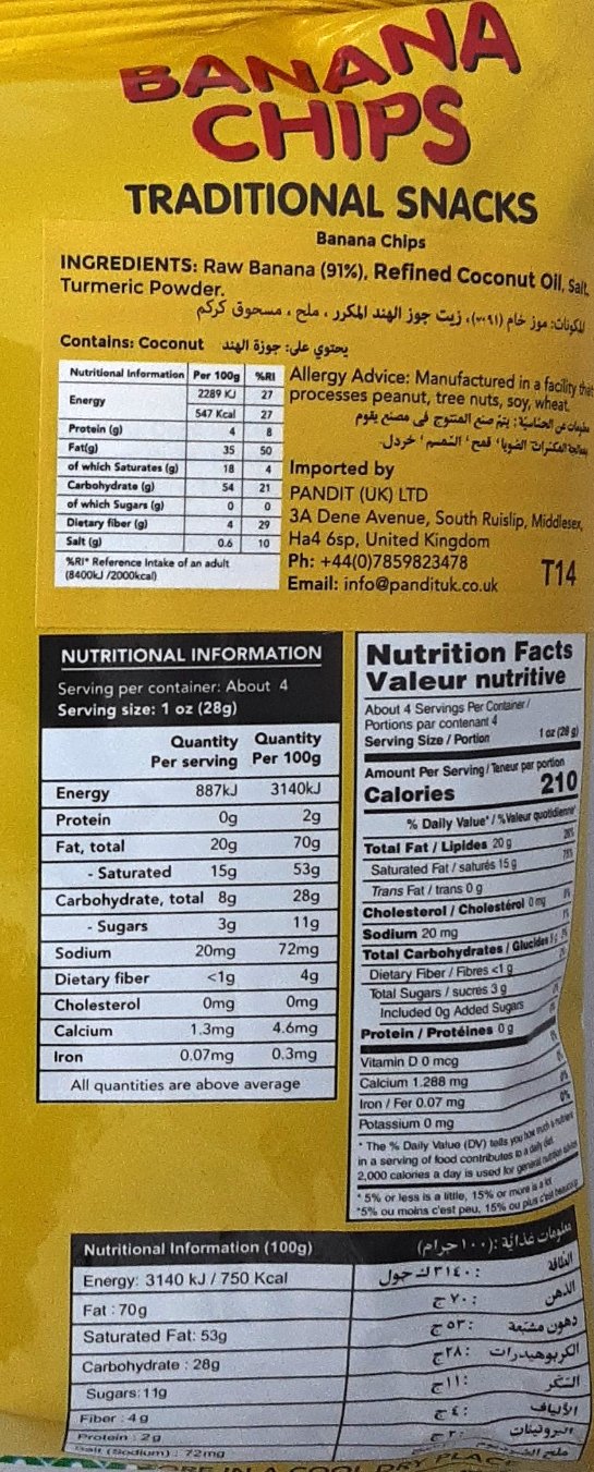 Telugu Foods Banana Chips 130g