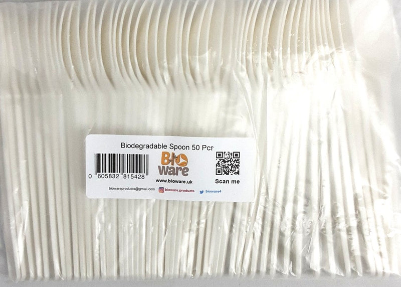 Bio Ware Biodegradable Spoon 50Pcs