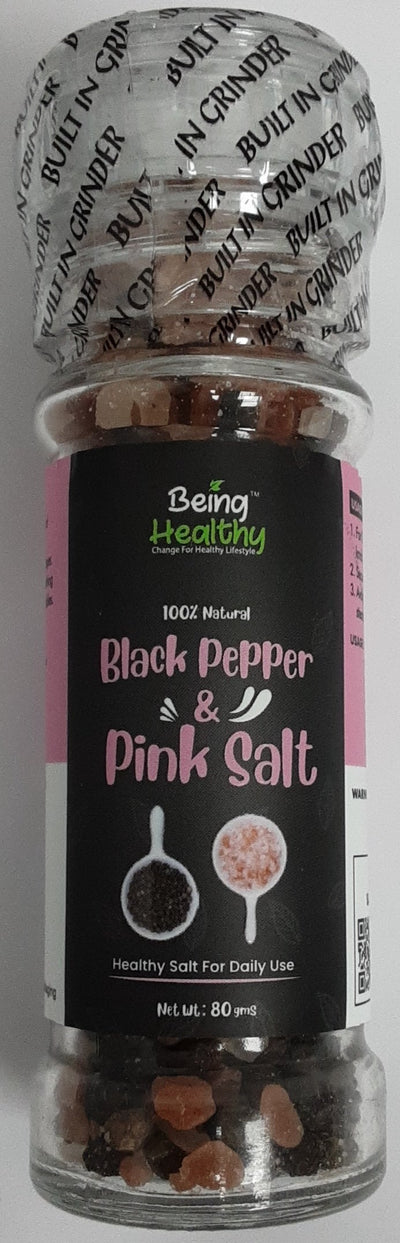 Being Healthy Black Pepper & Pink Salt Mix Grinder 80g