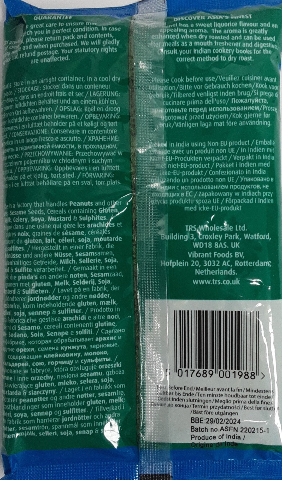 TRS Fennel Seeds Soonf 100g