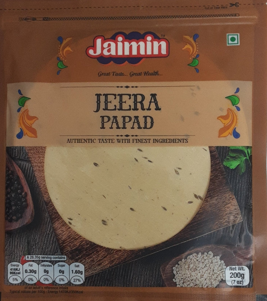 Jaimin Jeera Papad 200g