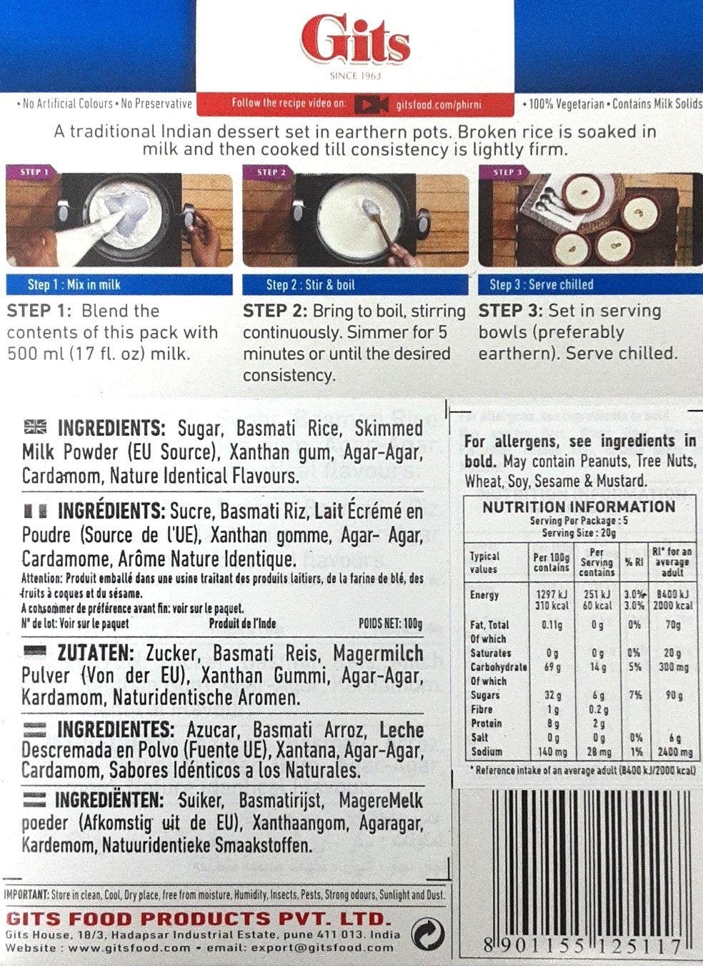 Gits Dessert Mix Phirni 100g