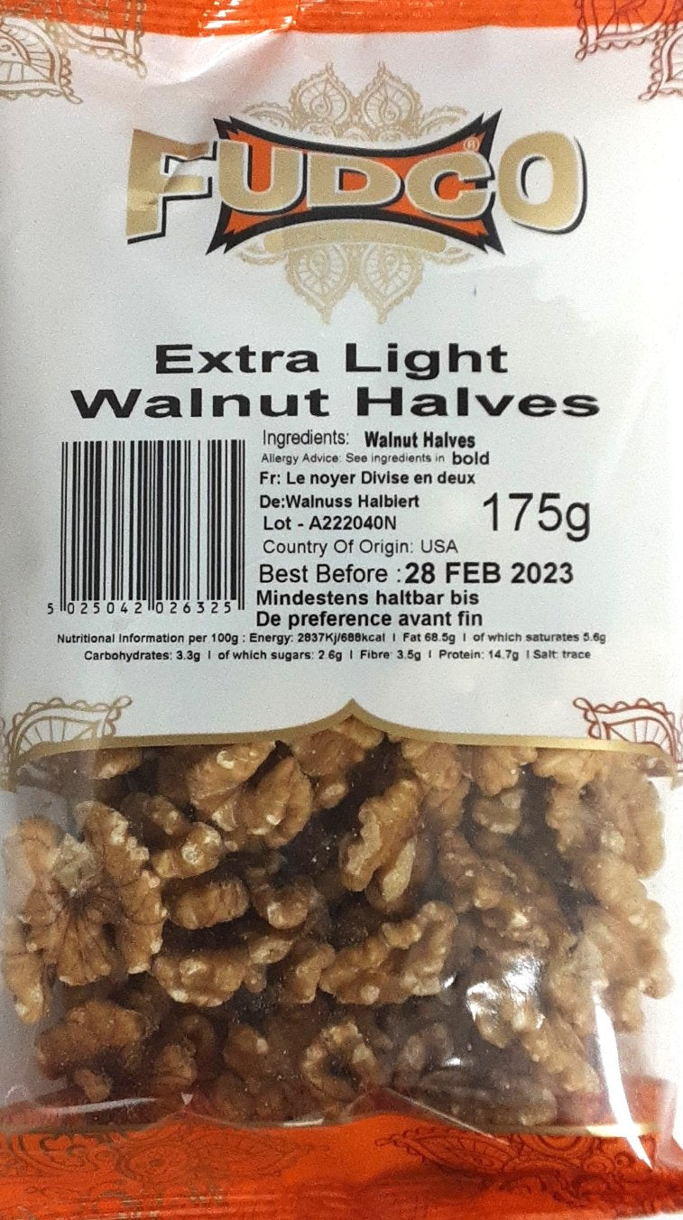 Fudco Walnuts Halves Extra Light 175g