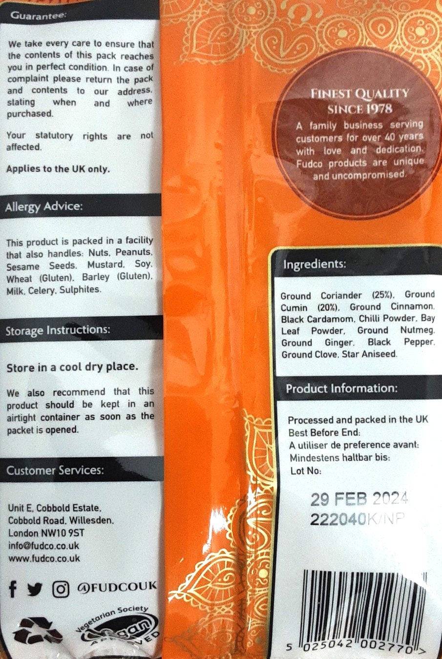 Fudco Garam Masala Ground Mix Spice 100g