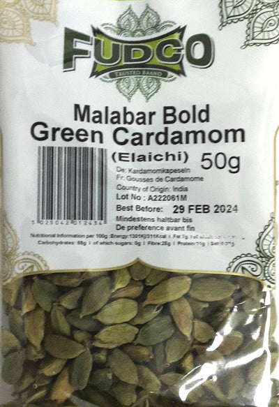 Fudco Cardamom Malabar Bold Green Elaichi 50g
