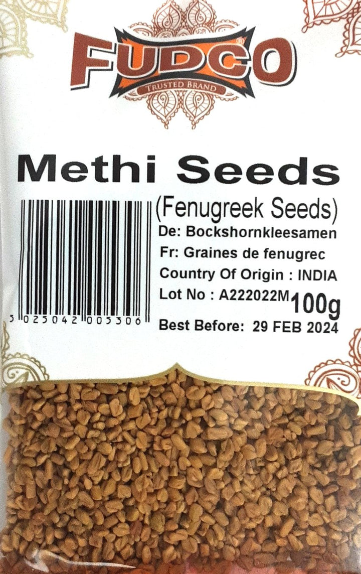 Fudco Methi Fenugreek Seeds 100g - ExoticEstore