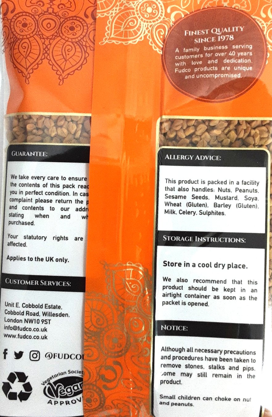 Fudco Methi Fenugreek Seeds 100g - ExoticEstore