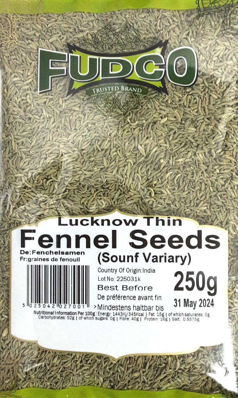 Fudco Fennel Seeds Sounf Variary Luknov Thin 250g - ExoticEstore