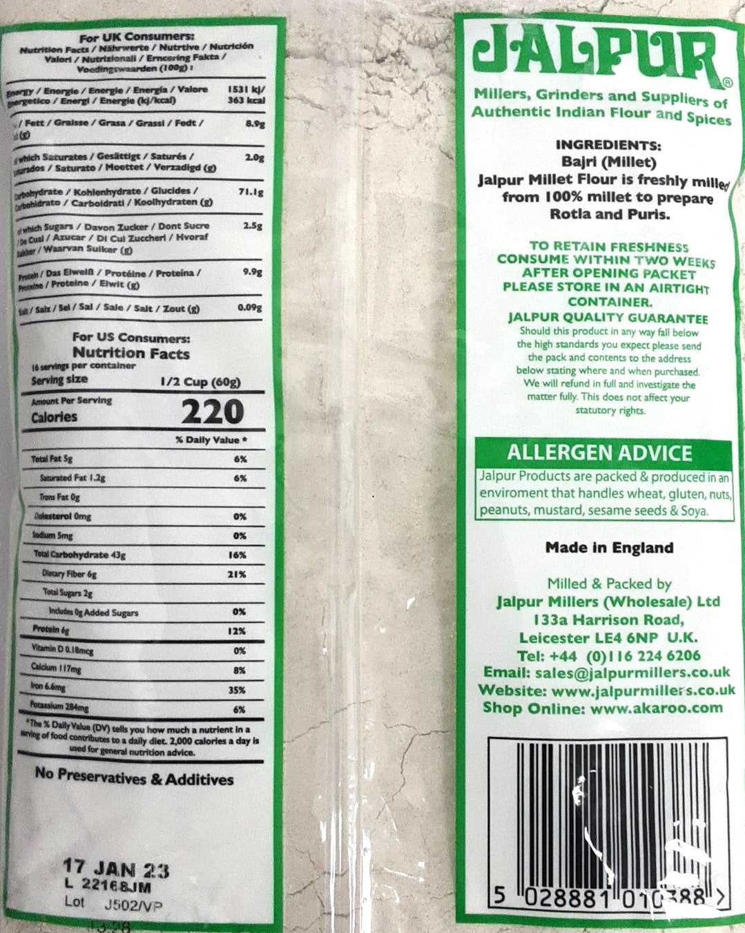 Jalpur Bajri Flour 1Kg - ExoticEstore