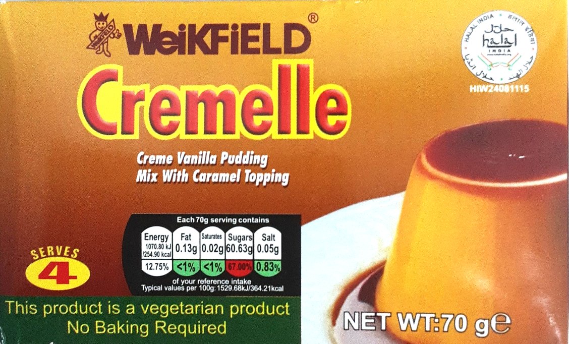 Weikfield Cremelle Creme Vanilla Pudding 70g