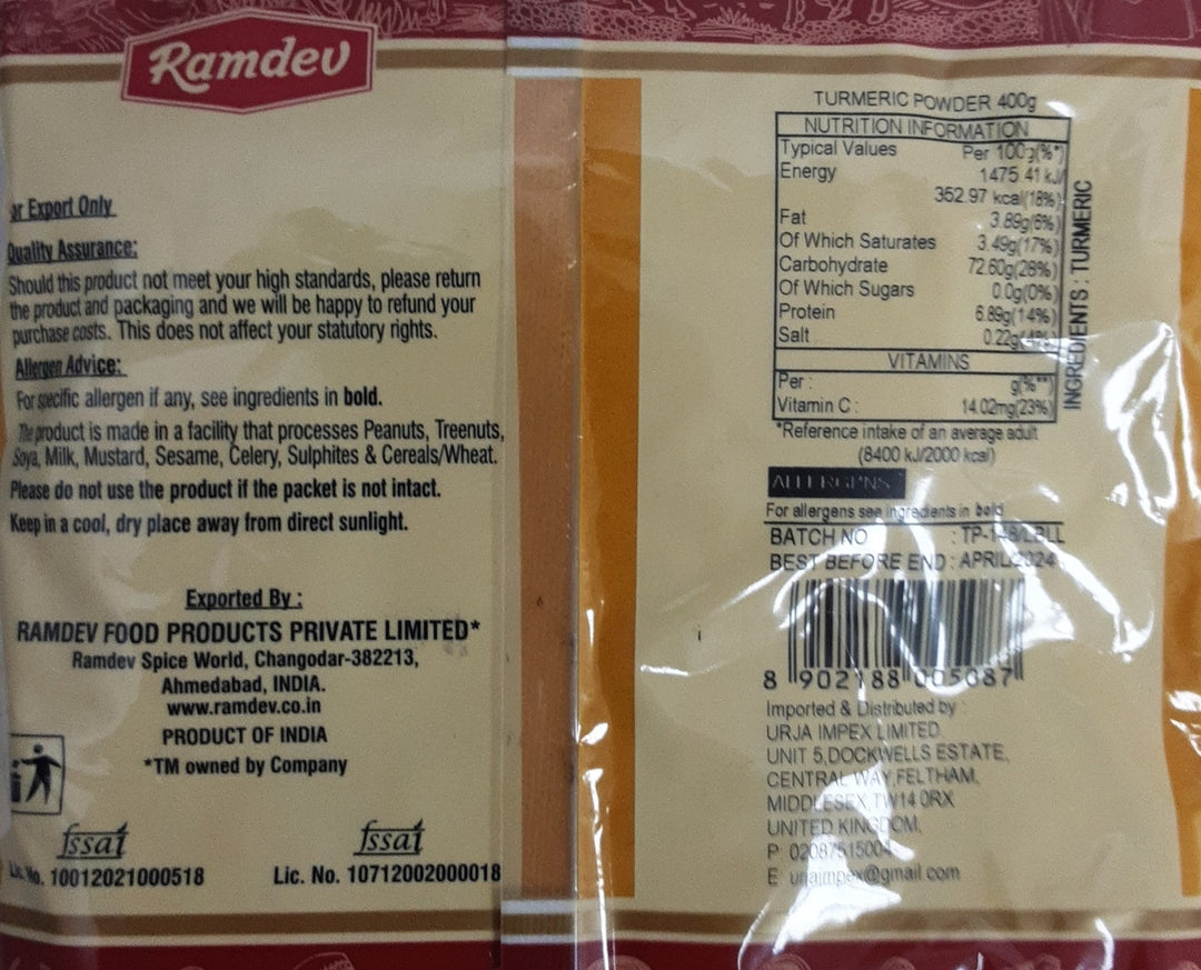 Ramdev Turmeric Haldi Powder 400g