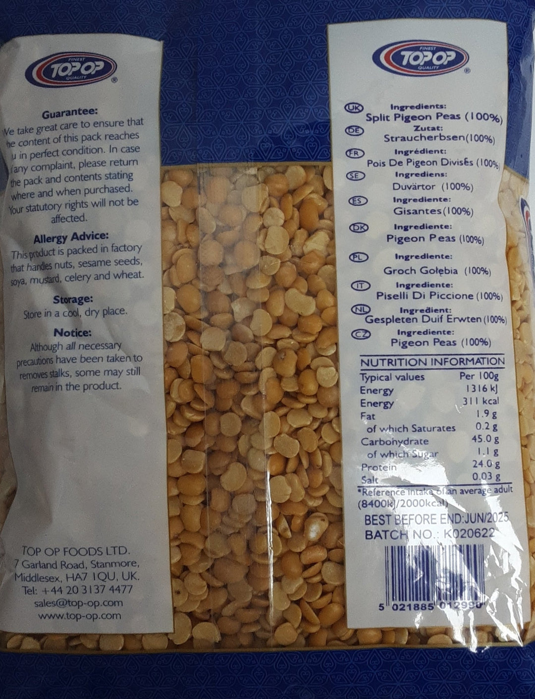 Top Op Toor Dal Plain 1Kg
