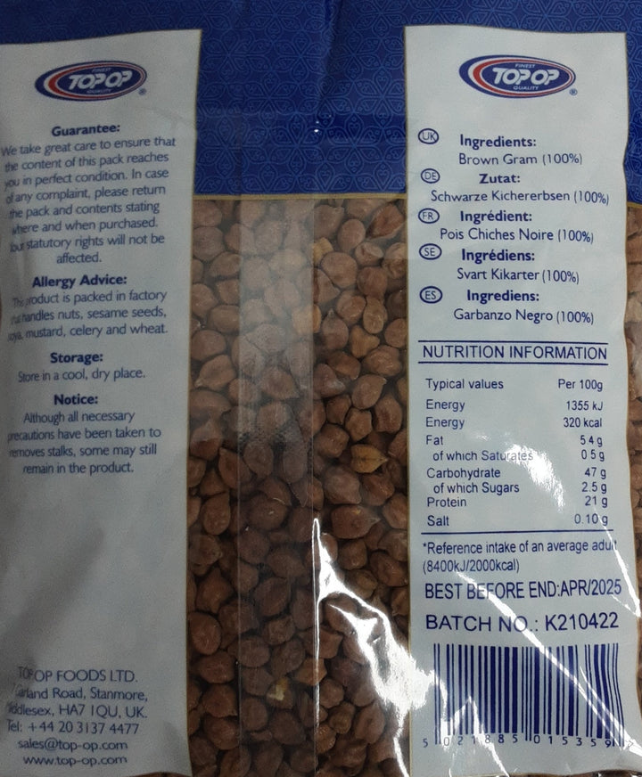 Top Op Kala Chana Brown Gram 1Kg
