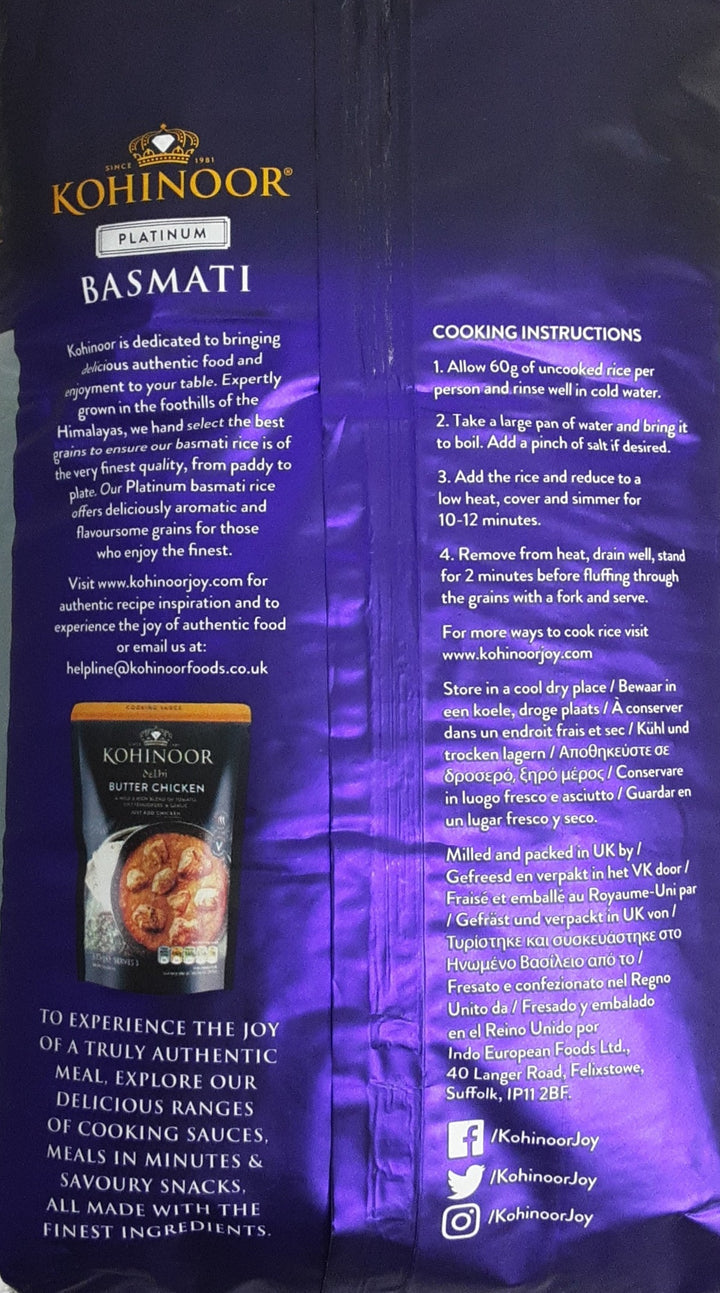 Kohinoor Rice Basmati Platinum 2Kg