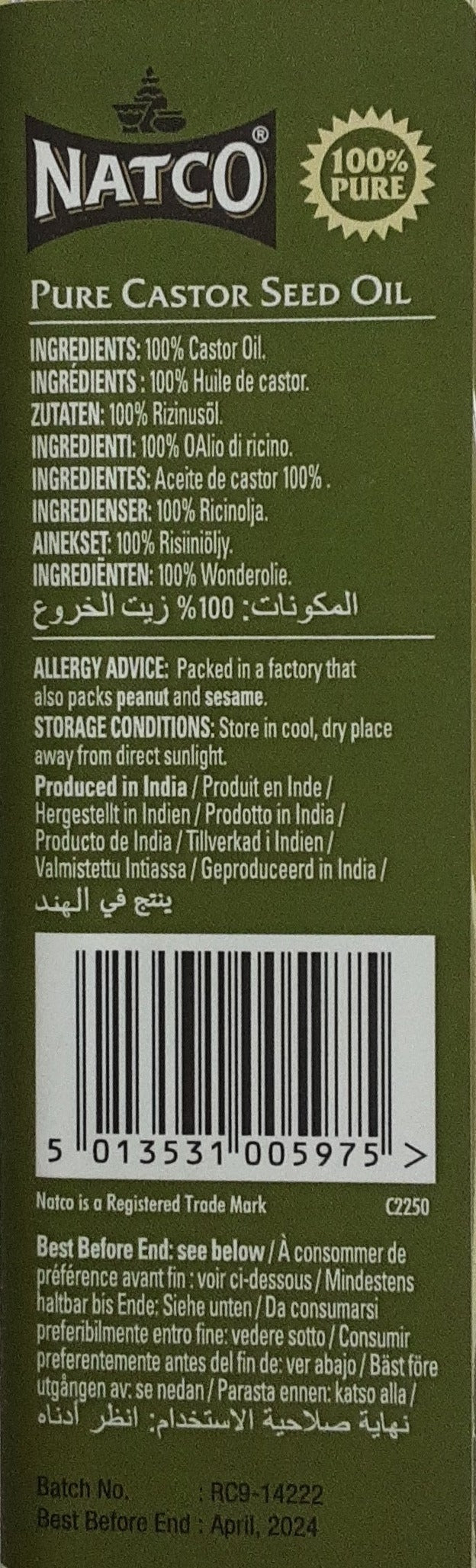 Natco Oil Pure Castor 250ml