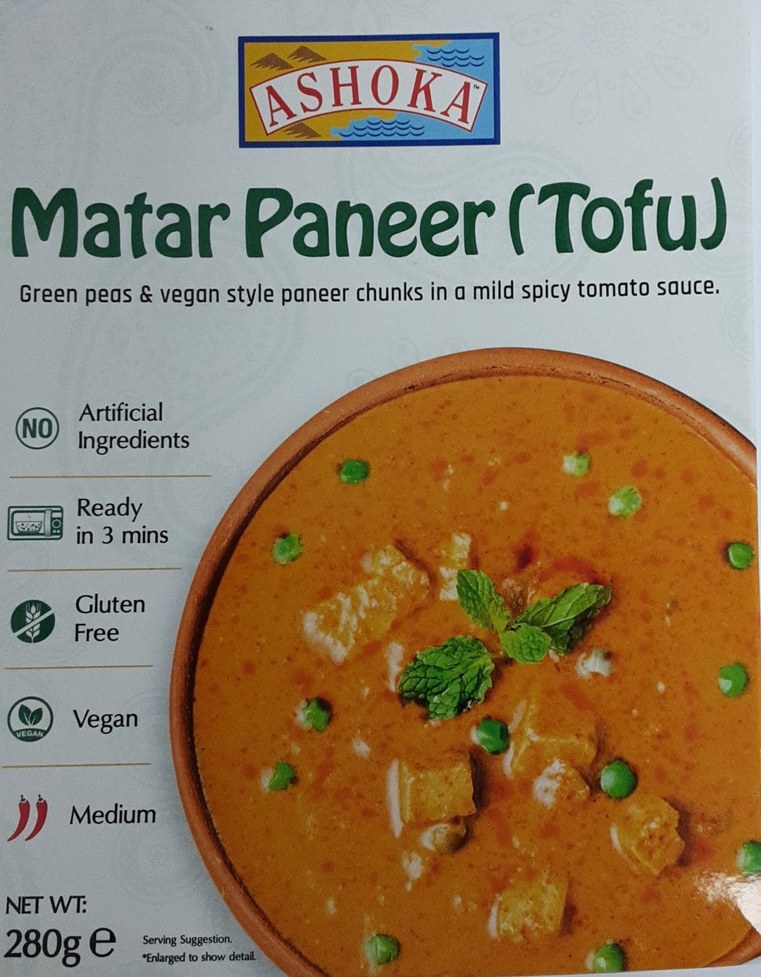 Ashoka Ready Meal Matar Paneer Tofu 280g