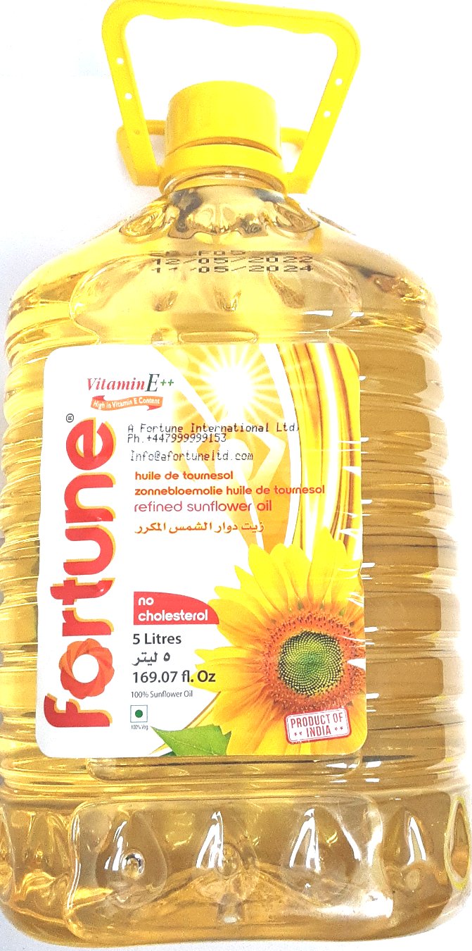 Fortune Refined Sunflower Oil No Cholestrol 5Ltr