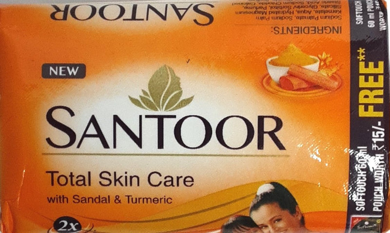 Santoor Total Skin Care With Sandal & Turmeric 100g