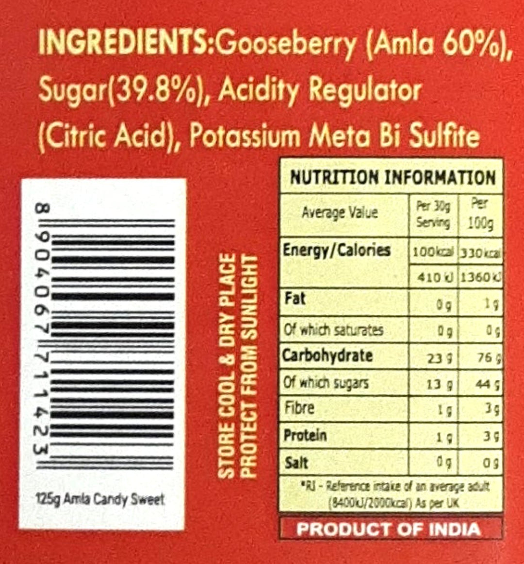 Jabsons Amla Sweet Candy 125g