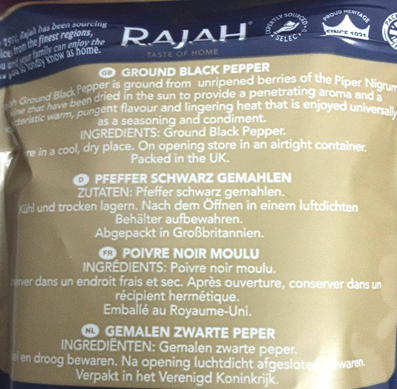 Rajah Black Pepper Ground 100g