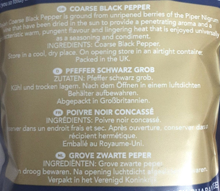 Rajah Black Pepper Coarse 100g