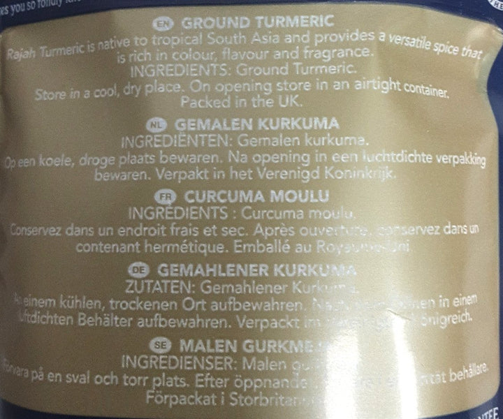 Rajah Ground Haldi Turmeric Powder 100g