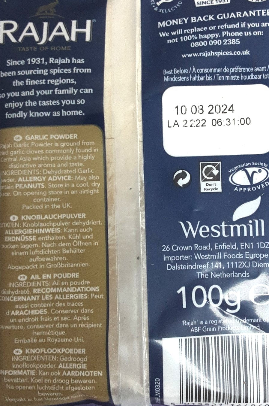 Rajah Garlic Powder 100g