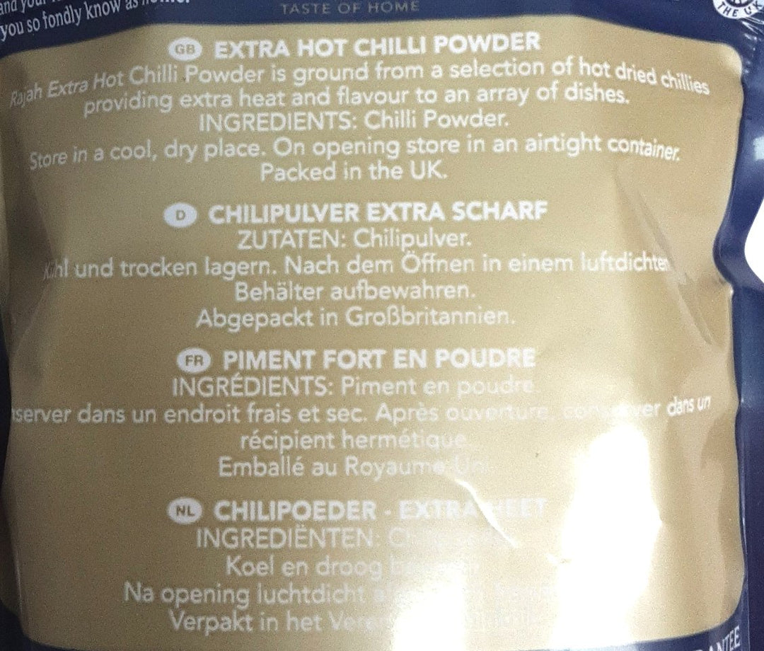 Rajah Chilli Powder Extra Hot 100g