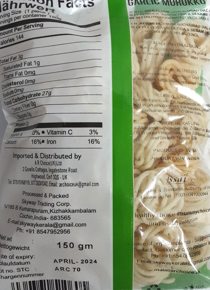 Malabar Choice Garlic Murukku 150g