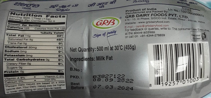 Pure Desi Ghee 500ml