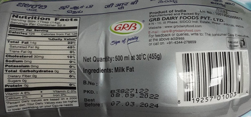Pure Desi Ghee 500ml