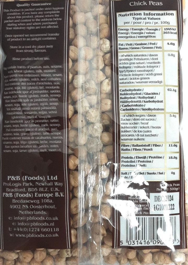 Heera Chick Peas White Chana 500g