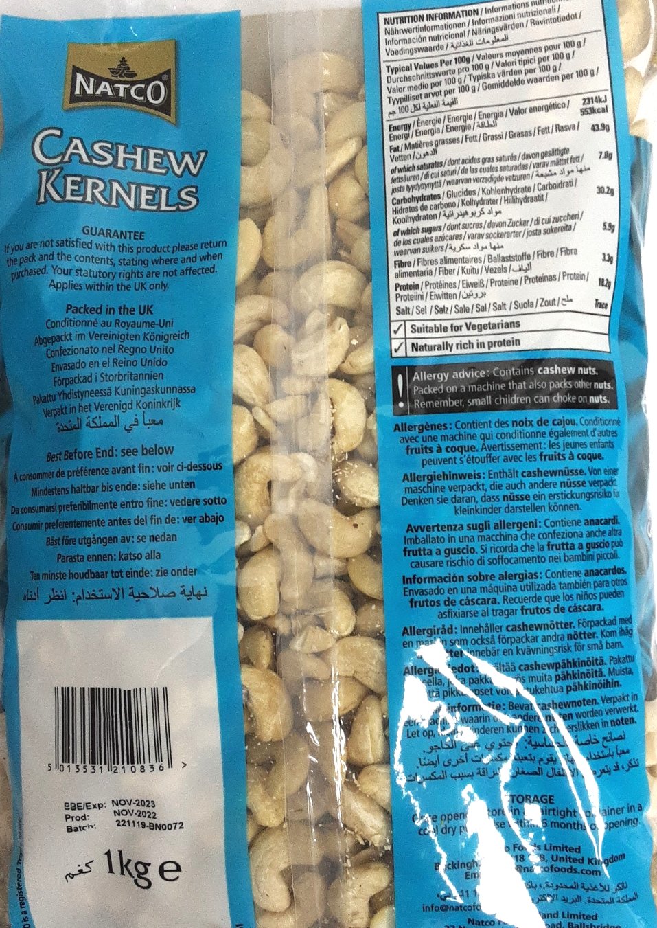 Natco Cashew Kernels 750g